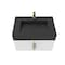 Castello Usa Nile 30-inch White Vanity Set with Black Top and Gold Handles CB-MC-30W-GLD-2053-BL - alternate 2